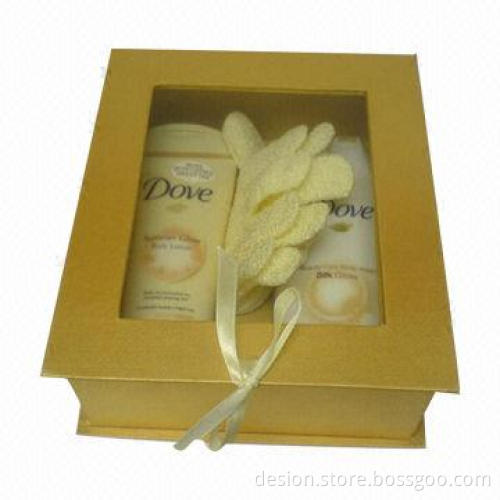 Paper Gift Box with Transparent PET Window, Measures 18 x 8 x 23cm